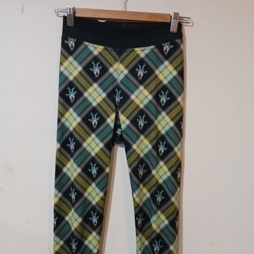 Nube 9 Plaid Print Giraffe Woman's Leggings size S